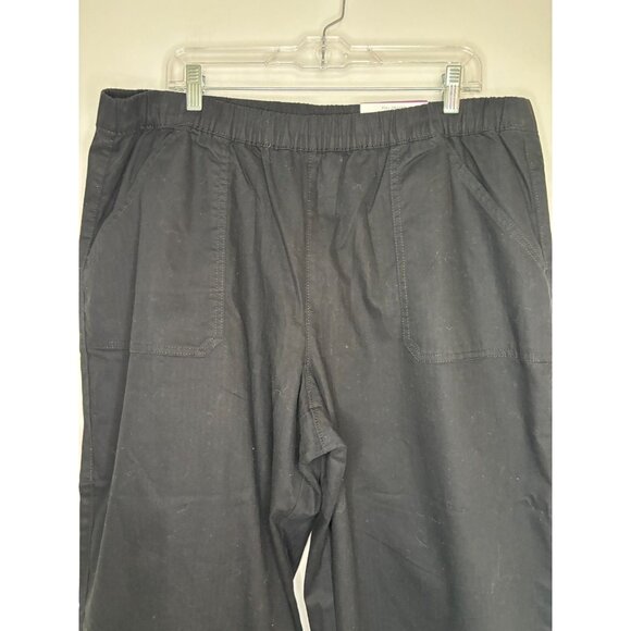 STYLE & CO NEW Pull On Capri Womens XXL Black High Rise Slash Pockets - Picture 6 of 10